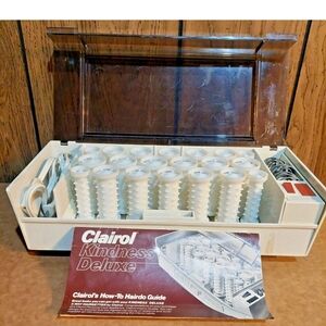 Clairol Kindness Deluxe Hair Roller Set Vintage 80s With Pins & Instructions
